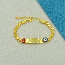 925 Ayar Gümüş Pullu Zincir Çocuk Bileklik